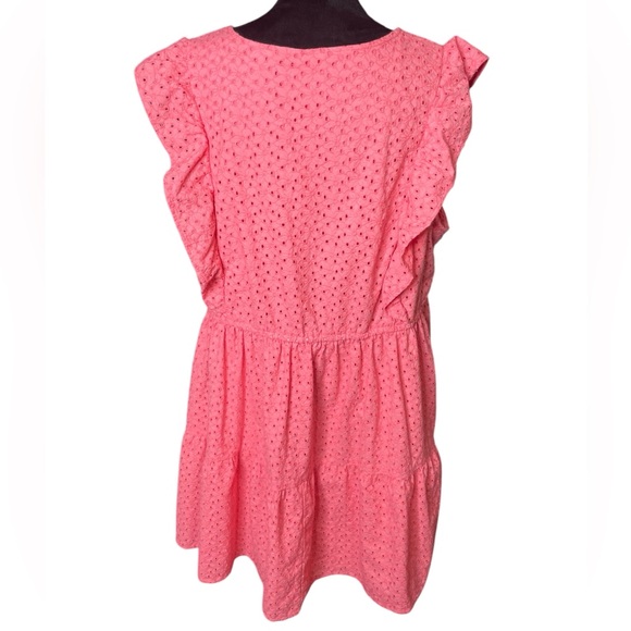 Time & Tru Pink Eyelet Ruffle Dress - Picture 4 of 11